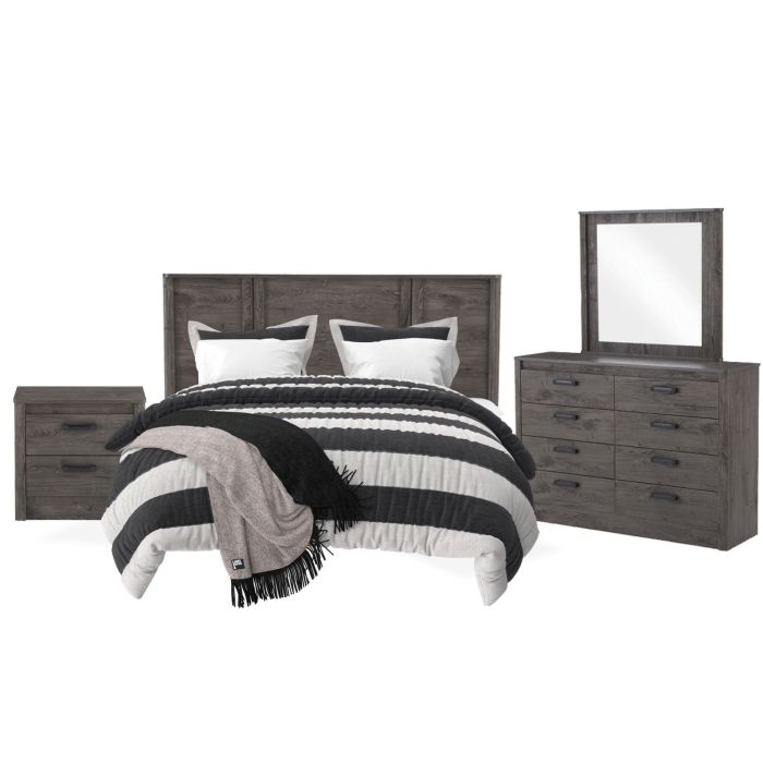 Alabaster Oak 4-Piece Bedroom Set - 0356AO40