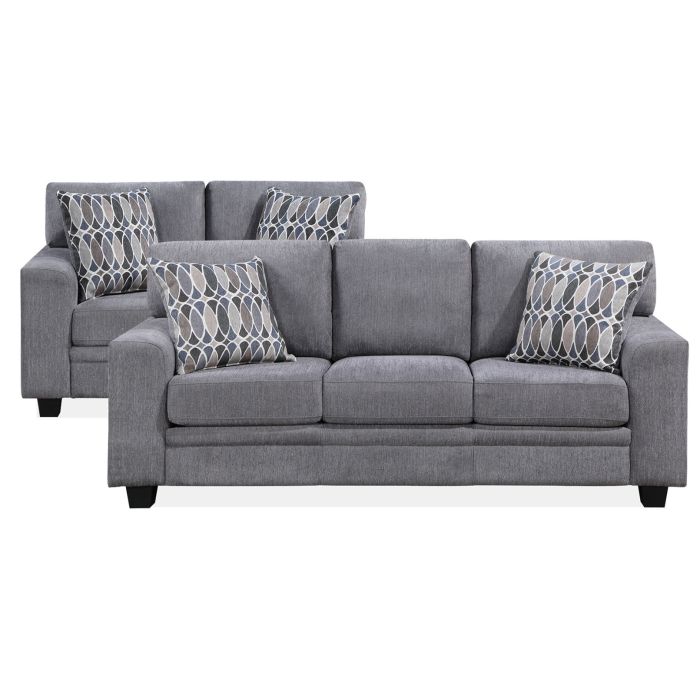 Amberly Flint Sofa and Loveseat Set - 0030AF20