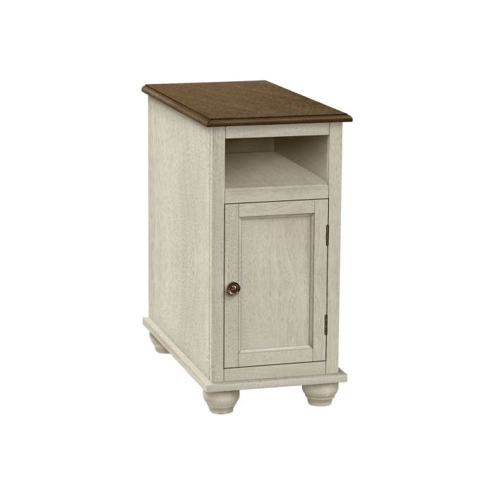 Antique White & Espresso 24" Accent Table - 3965AW00