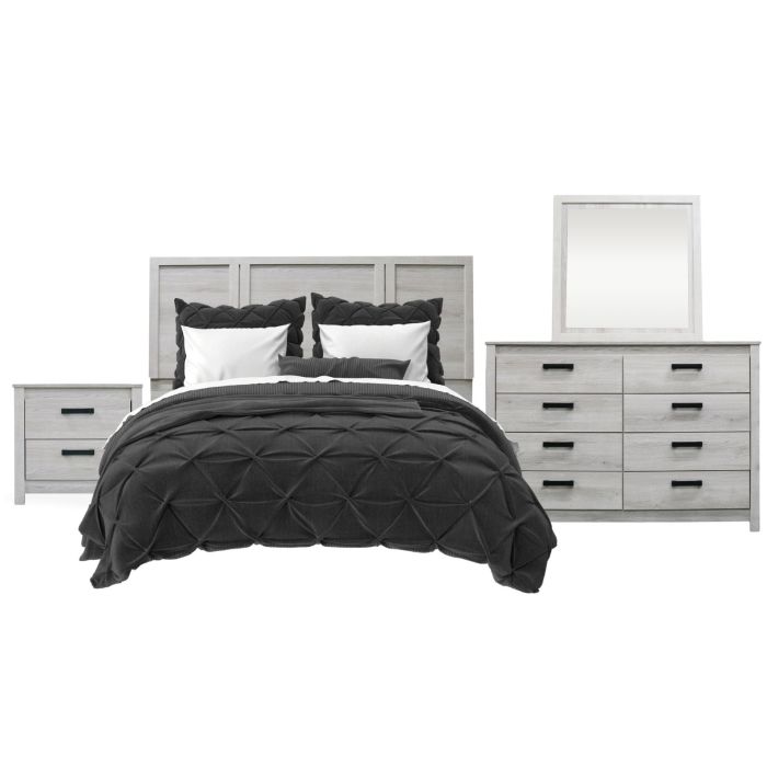 Aurora Oak 4-Piece Bedroom Set - 0630AO40
