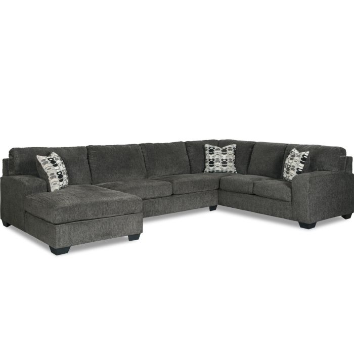 Ballinasloe Smoke 3PC Left Facing Sectional - 8070BS3L