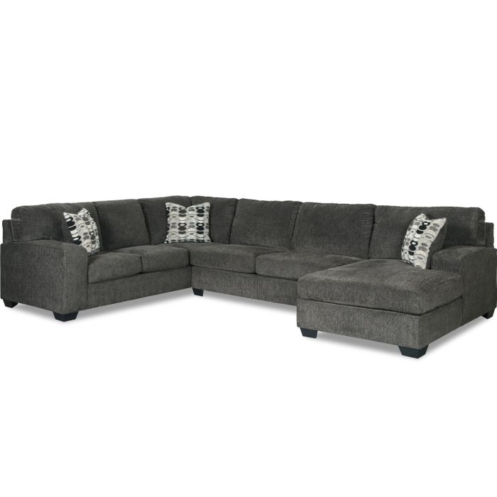 Ballinasloe Smoke 3PC Right Facing Sectional - 8070BS3R