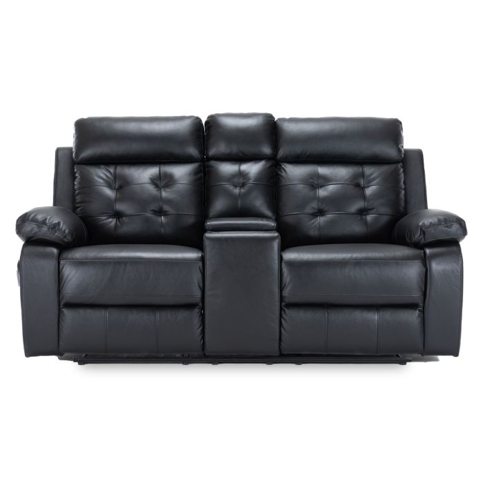 Berkeley Black Leather Match Power Loveseat - 0095BB02