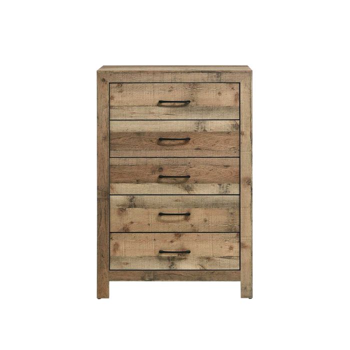 Beverly Rustic Hickory  5 Drawer Chest - 0300BR04