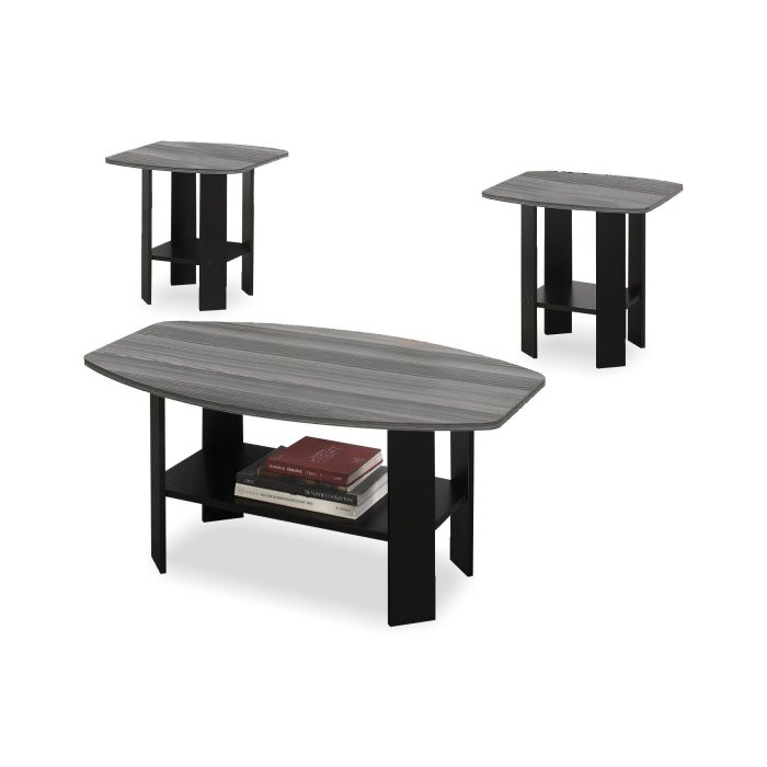 Black & Grey 3-Piece Coffee Table Set - 7928BG30
