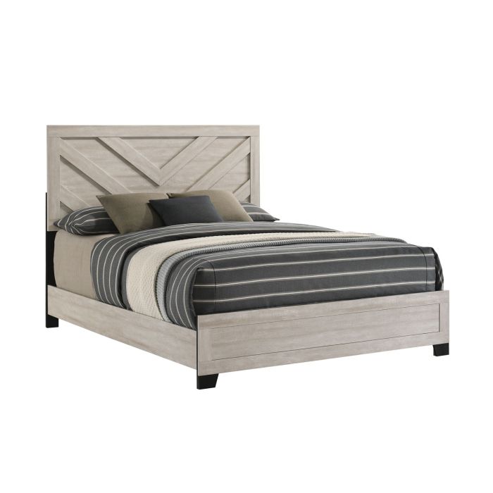 Bradley Dusty Grey Oak Queen Bed - 0370GO3Q