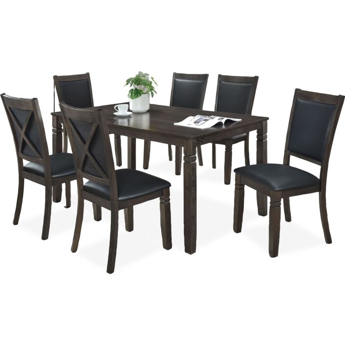 Bristol Grey 7-Piece Dinette Set - 0260BG70