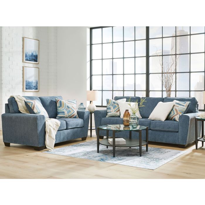 Cashton Blue Sofa and Loveseat Set - 4060CB20