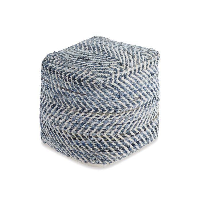Chevron Blue Pouf - 0445CB00