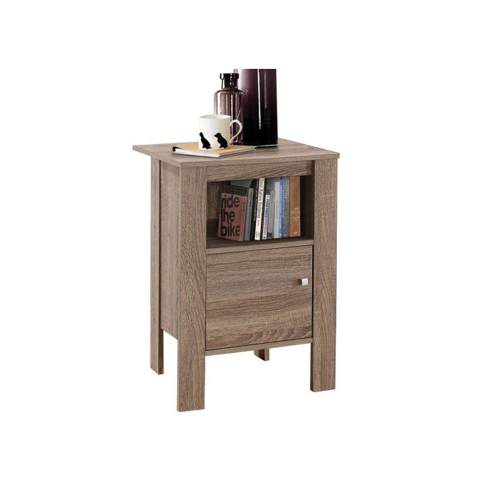 Dark Taupe Night Stand With Storage - 2136DT05