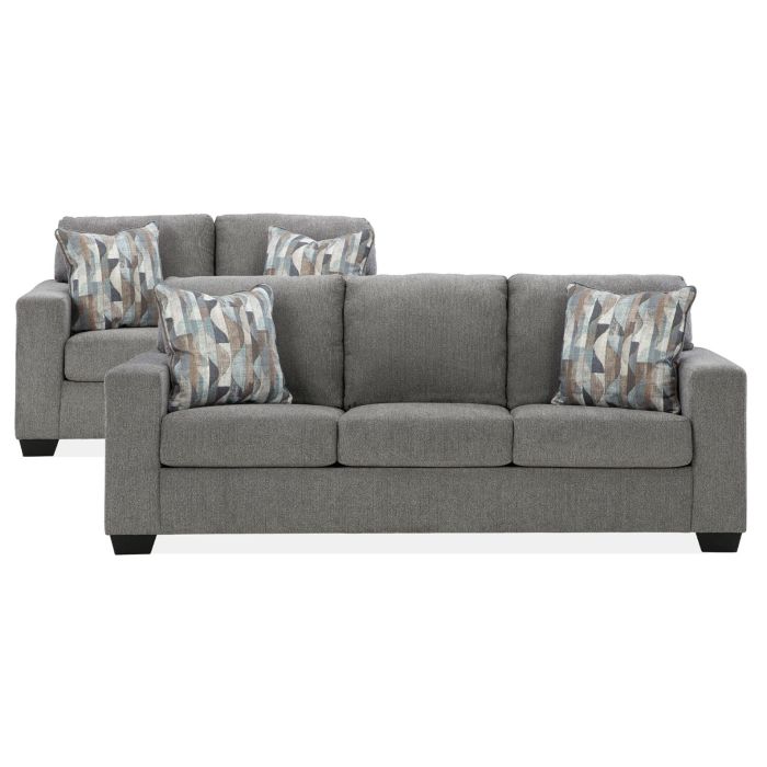 Deltona Graphite Sofa and Loveseat Set - 5120DG20