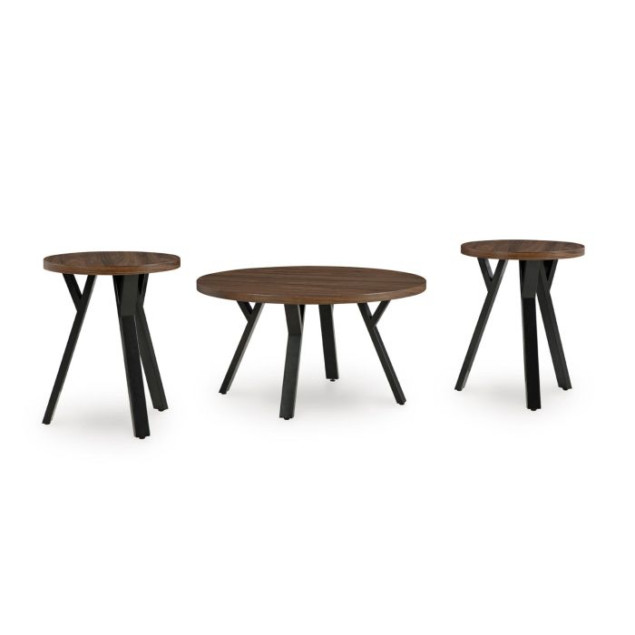 Elbrynn Brown & Black 3-Piece Table Set - 0153AG30