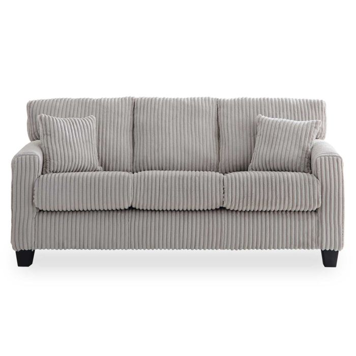 Fluffy Light Gray Sofa - 0350FG03
