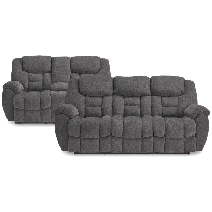 Foreside Charcoal Motion Sofa & Loveseat - 3810FC20