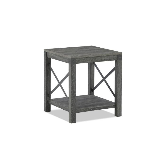 Freedan Grey Wood/Metal End Table - 0175FG02