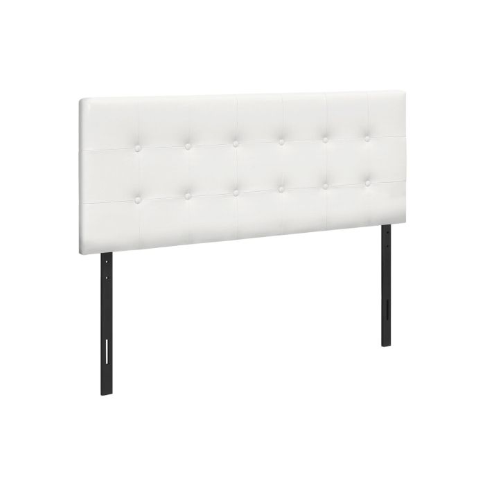 Full White Leather Look Headboard - 6002WHF3