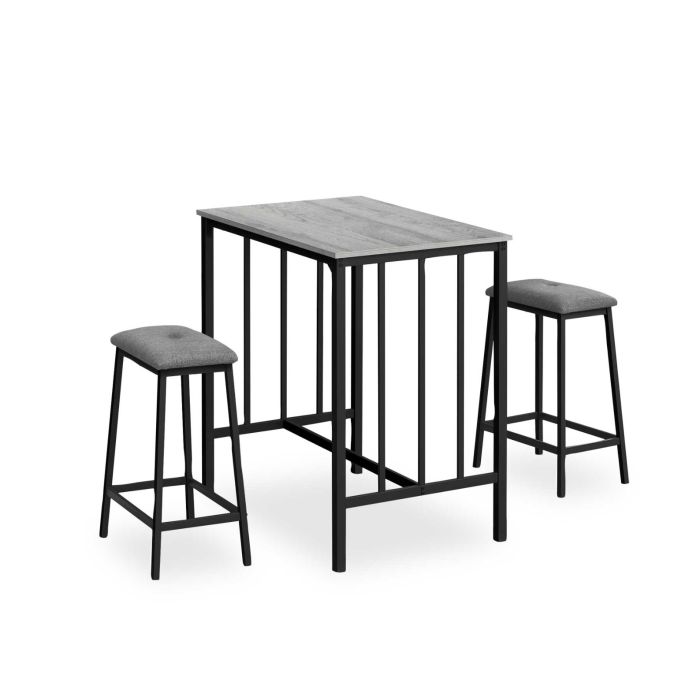 Grey & Black Metal 3-Piece Counter Height Dinette Set - 1144GB30