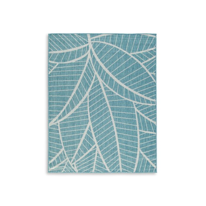 Hulsia Aqua Indoor/Outdoor 5x7 Area Rug  - ARUGHA00