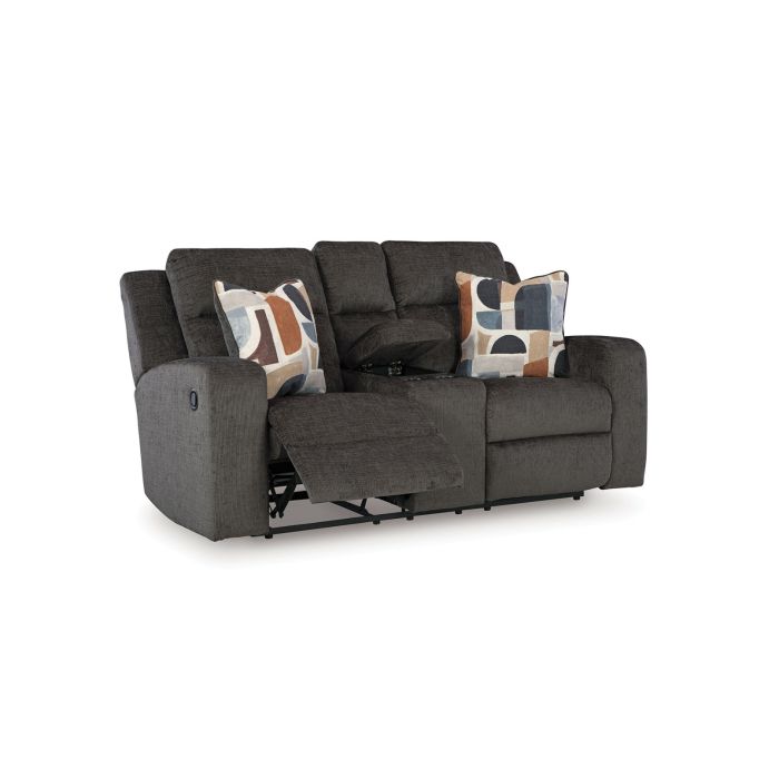 Kanlow Dusk Reclining Loveseat with Console - 3860KD02
