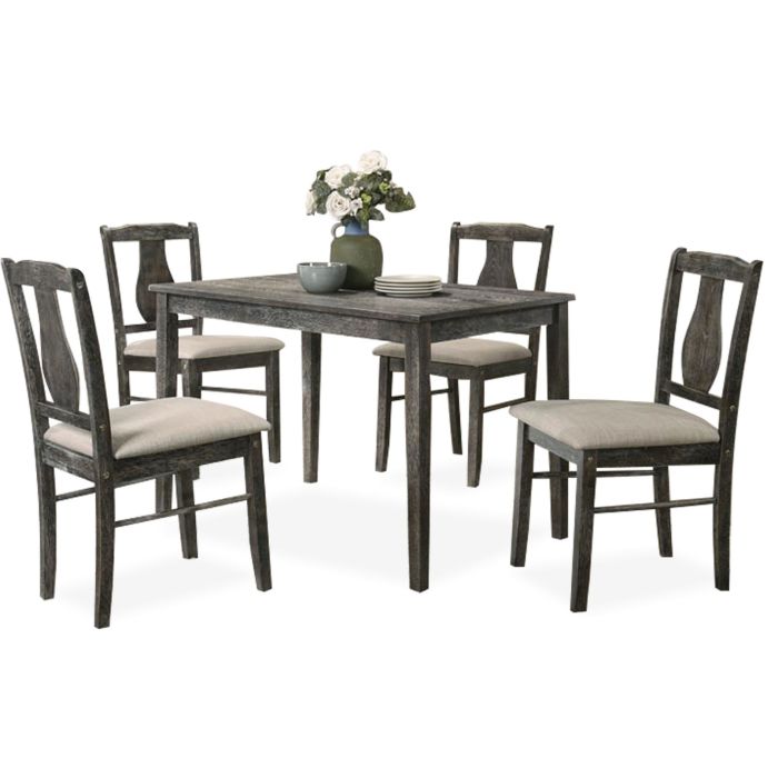 Kaylee Weather Grey 5-Piece Dinette Set - 0200KG50
