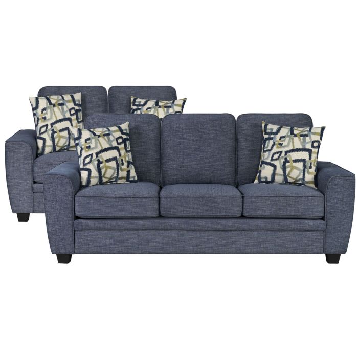 Leena Retreat Denim Sofa & Loveseat Set - 0040LD20