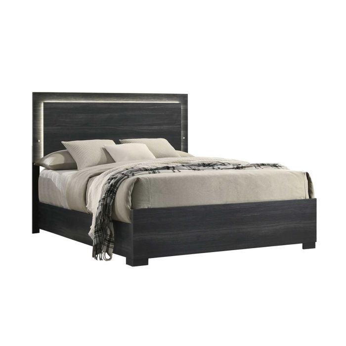 Raya Charcoal Complete Queen Bed  - 0578RC3Q