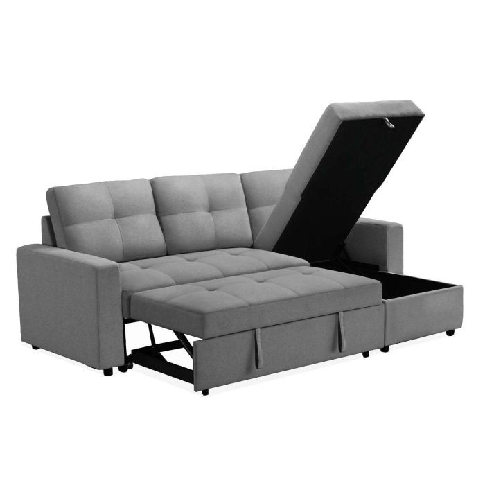 Stone Grey Storage Sleeper Sectional - 1495SG20