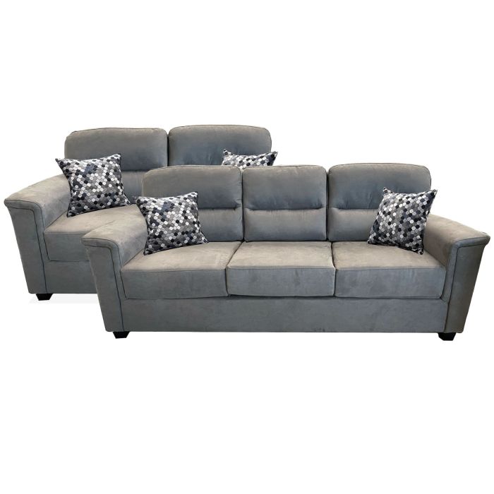 Vincent Gunmetal Sofa & Loveseat Set - 2514VG20
