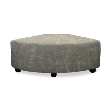Brandon Grey Quarter Round Ottoman