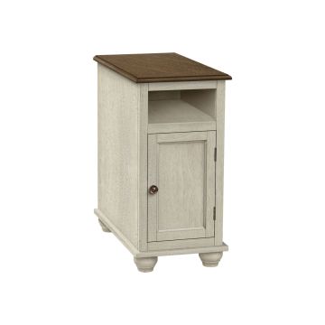 Antique White & Espresso 24" Accent Table - 3965AW00