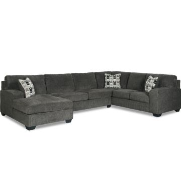 Ballinasloe Smoke 3PC Left Facing Sectional - 8070BS3L