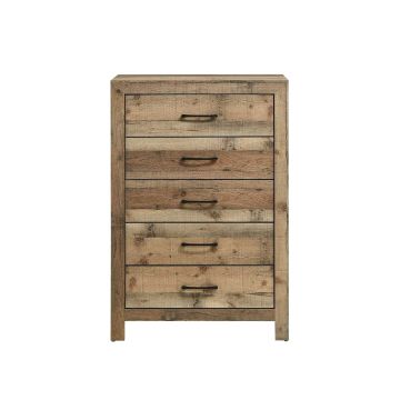 Beverly Rustic Hickory  5 Drawer Chest - 0300BR04