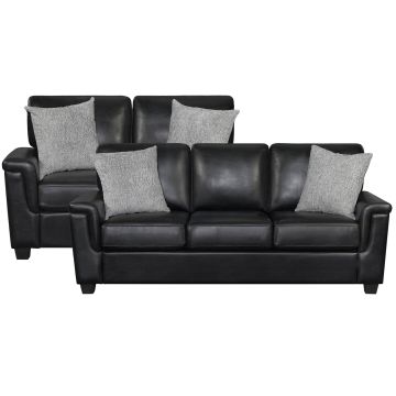 Brynn Black Sofa & Loveseat - 1030BB20