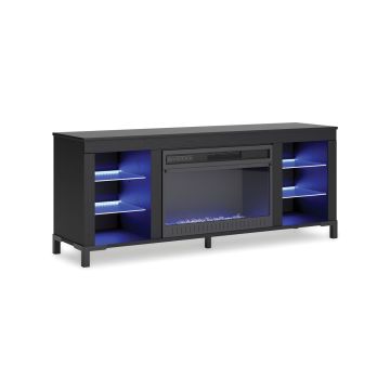 Cayberry Black 60" TV Stand Fireplace - 2721CB00