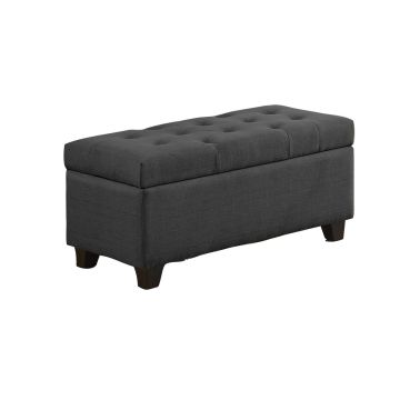 Charcoal Linen Storage Bench - 0826CH00