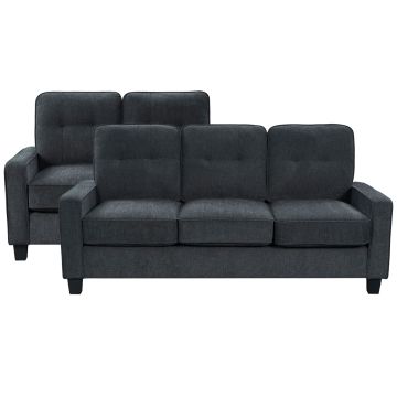 Cindy Rosie Smoke Sofa & Loveseat Set - 1010CS20
