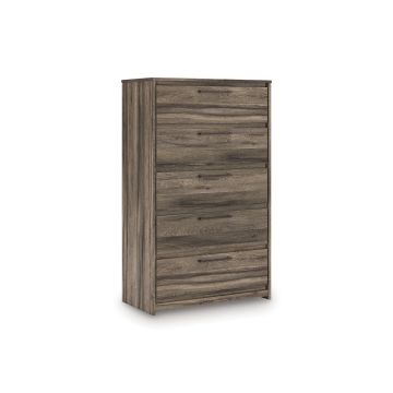 Elbrim Brown Five Drawer Chest - 2005EB04