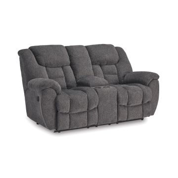Foreside Charcoal Motion Loveseat with Console - 3810FC02