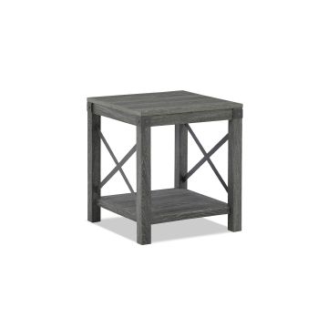 Freedan Grey Wood/Metal End Table - 0175FG02