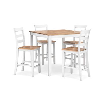 Gesthaven White Counter Height 5-Piece Dinette - 0398NW50