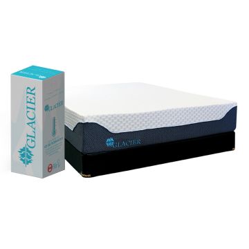 Glacier Gel Infused Memory Foam Queen Mattress Set - GLGLQN20