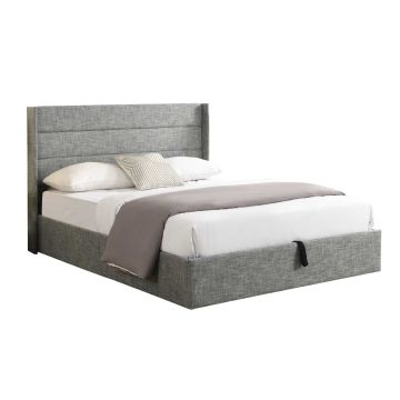 Grey Lift Platform Complete Queen Bed with Storage - 2160GY3Q