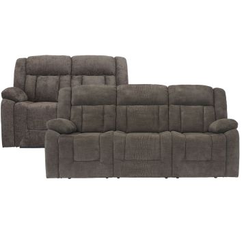 Isabel Chocolate Reclining Sofa & Loveseat Set - 1020IC20