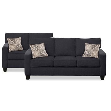 Jitterbug Gunmetal Sofa and Loveseat  - 0322JG20