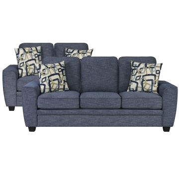 Leena Retreat Denim Sofa & Loveseat Set - 0040LD20