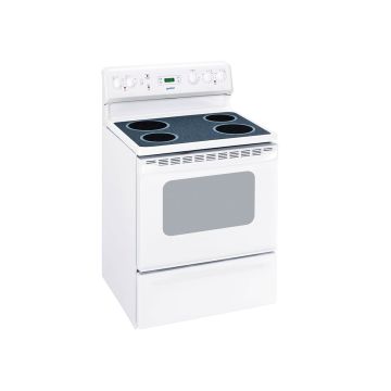 Moffat White 30" Electric Range with Glass Burners - MOFFSTGL