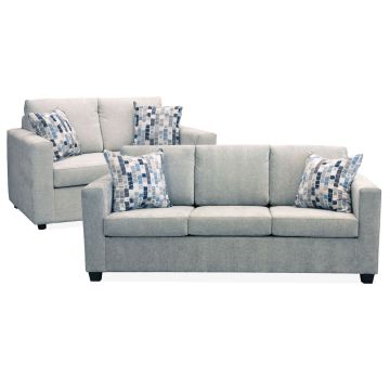 Naples Platinum Sofa & Loveseat Set - 2549NP20