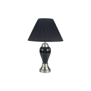 Porcelain Black/Brushed Nickel  Lamp - 6115BK15