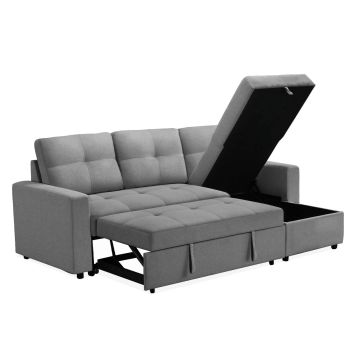 Stone Grey Storage Sleeper Sectional - 1495SG20