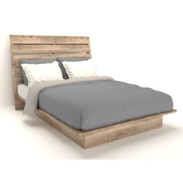 Weathered Oak Queen Platform Bed - 0458WO20